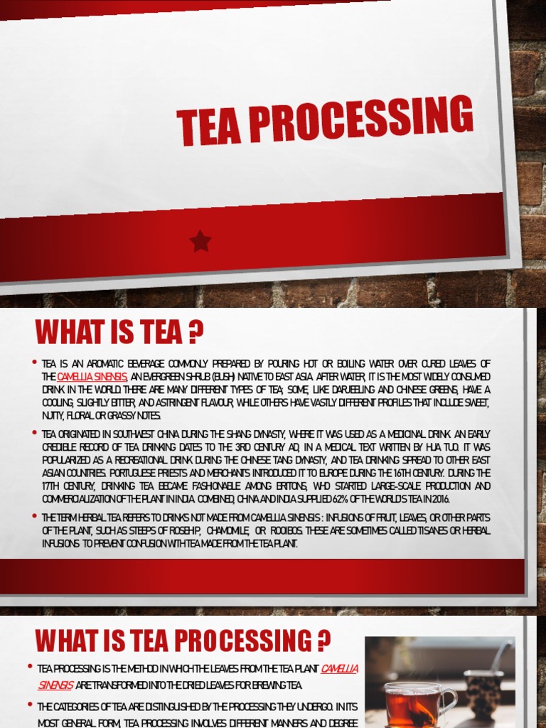 Tea by Processing Form