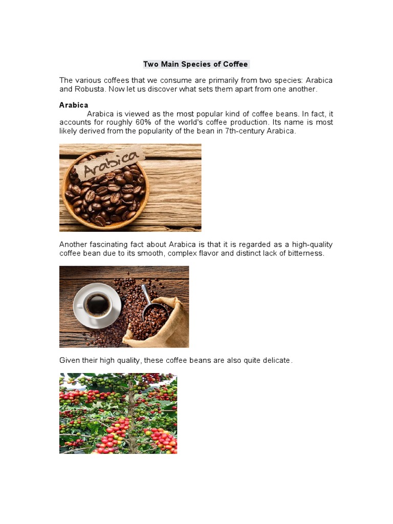 Coffee by Species