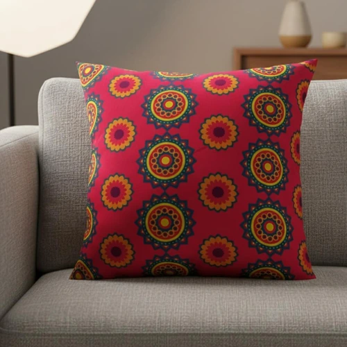 Decorative Cotton Cushion Covers with Embroidery, Tufting, and Printed Designs image 8