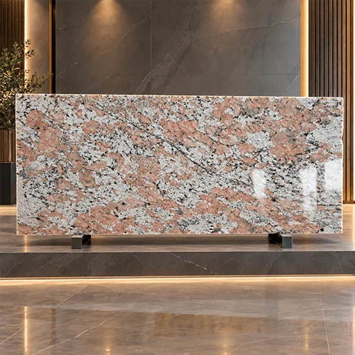 Polished Pink Granite Slab for Premium Interior and Architectural Surfaces image 4