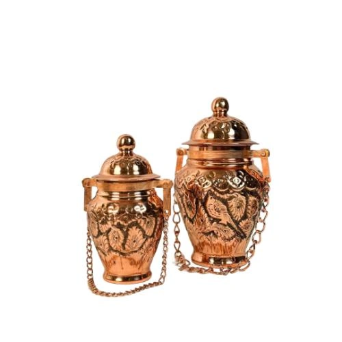 Handcrafted Engraved Copper Pitcher and Basin Set with Persian Motifs image 4