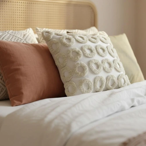 Decorative Cotton Cushion Covers with Embroidery, Tufting, and Printed Designs image 10