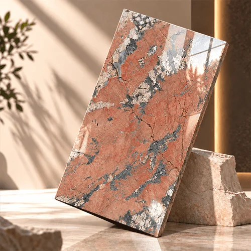 Alaska Red Granite Slab with Bold Multicolor Natural Pattern image 3