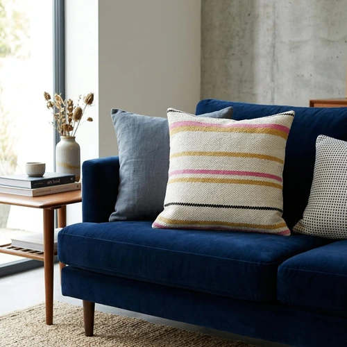 Decorative Cotton Cushion Covers with Embroidery, Tufting, and Printed Designs image 13