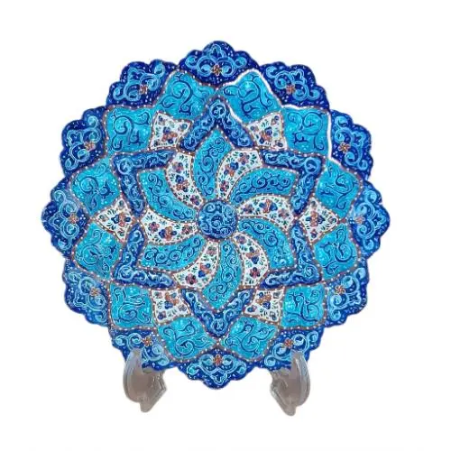 Hand-Painted Minakari Enamelware Set with Intricate Persian-Style Designs image 4