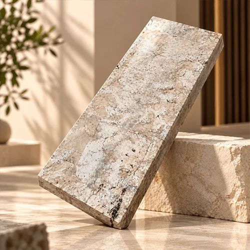 Beige Polished Granite Slab with Natural Veining — Premium Architectural Stone image 4