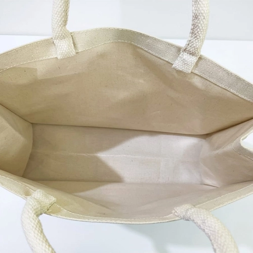 Classic Natural Jute Tote Bag with Padded Rope Handles image 3