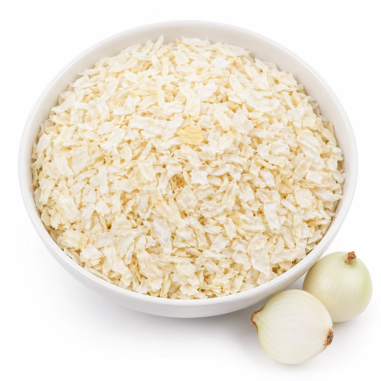 Dehydrated White Onion Chopped Flakes — Food Processing Grade