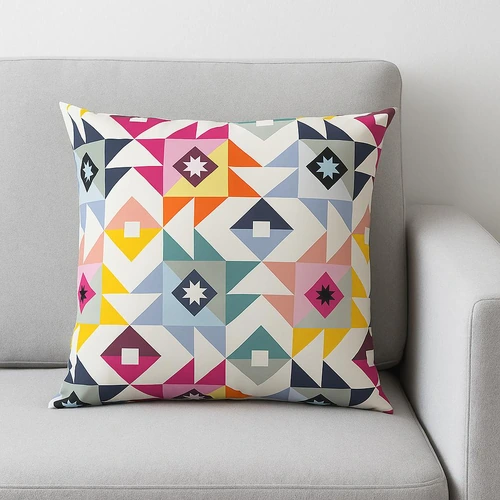 Decorative Cotton Cushion Covers with Embroidery, Tufting, and Printed Designs image 6